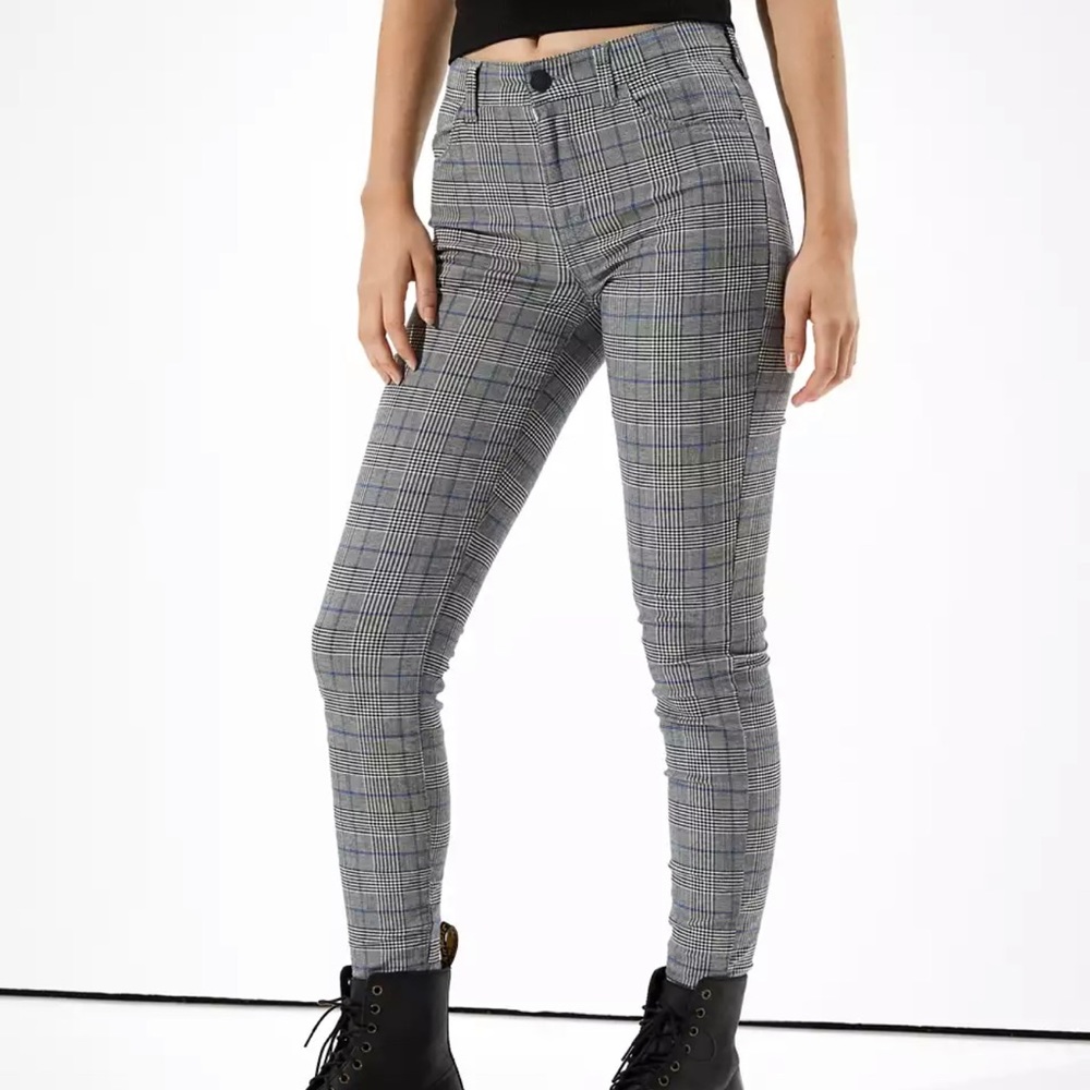 American Eagle Hi Rise Jegging in Plaid